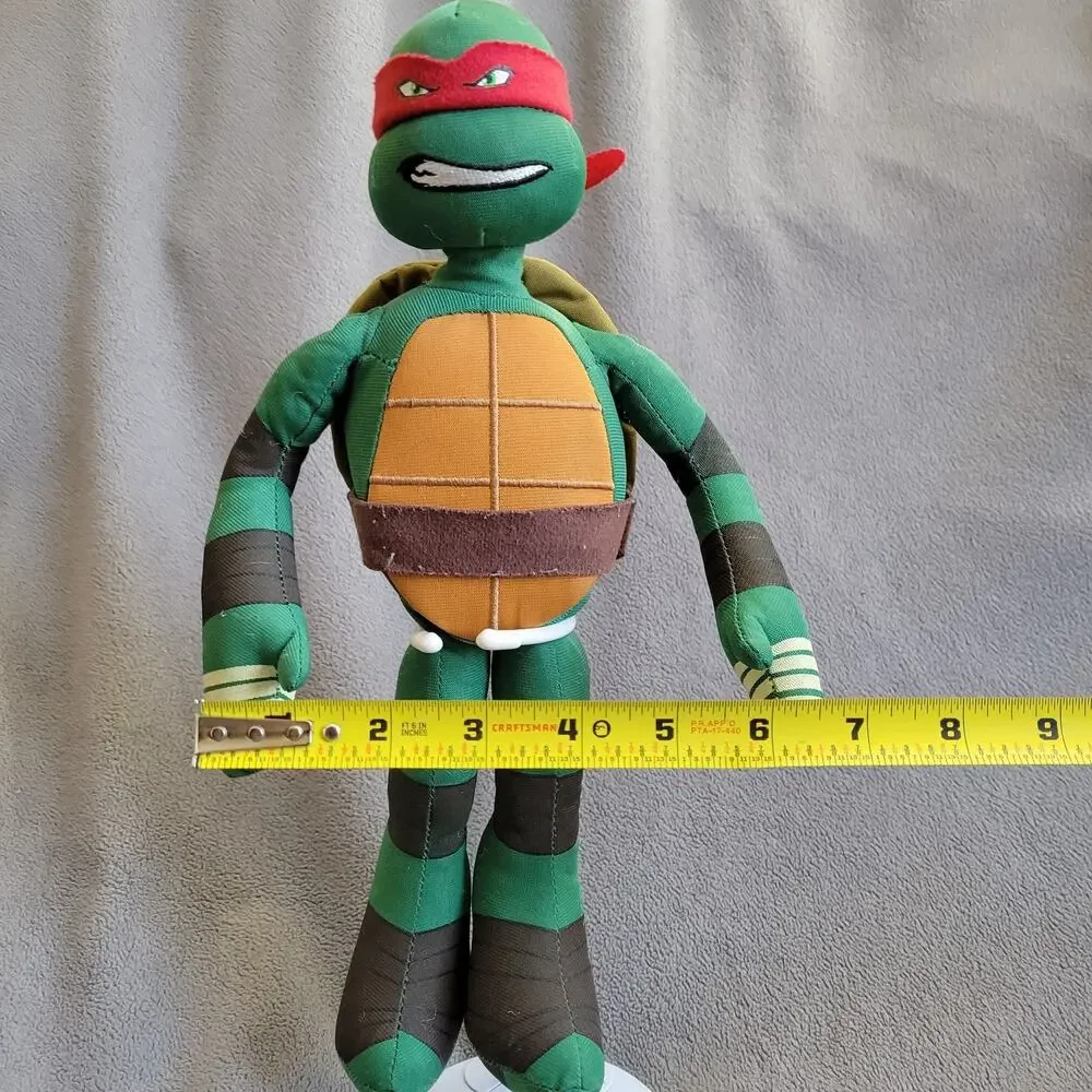 TEENAGE MUTANT NINJA TURTLES Raphael Plush 13" Red Mask TMNT Stuffed Animal - Picture 3 of 10